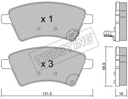 set placute frana,frana disc