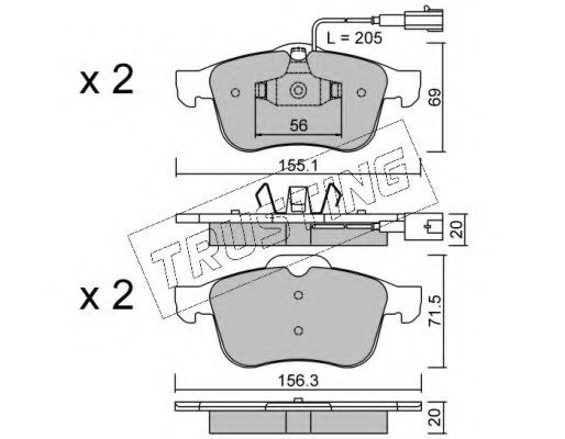 set placute frana,frana disc