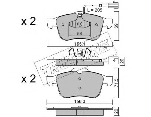 set placute frana,frana disc