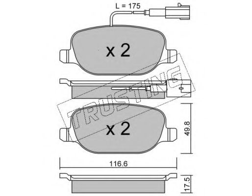 set placute frana,frana disc