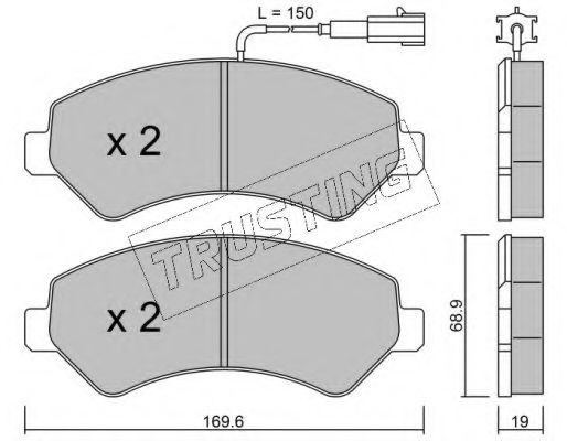 set placute frana,frana disc