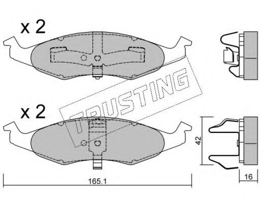 set placute frana,frana disc