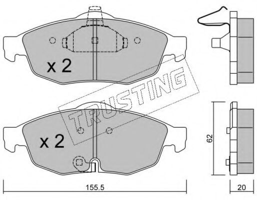 set placute frana,frana disc