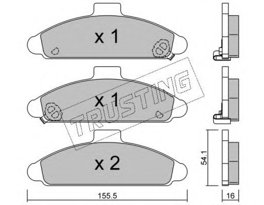 set placute frana,frana disc