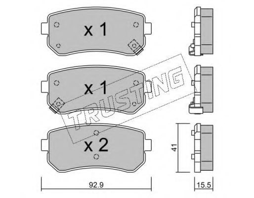 set placute frana,frana disc