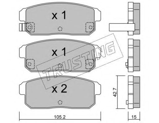 set placute frana,frana disc