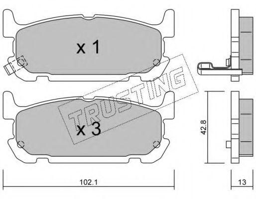 set placute frana,frana disc