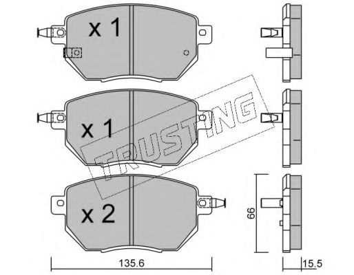 set placute frana,frana disc