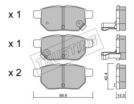 set placute frana,frana disc