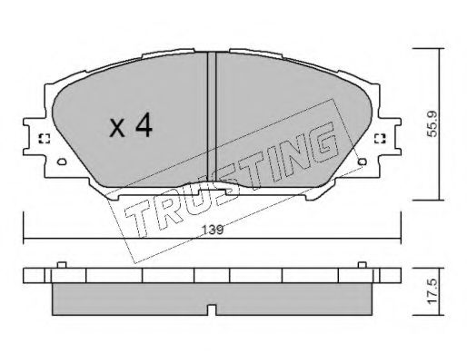 set placute frana,frana disc