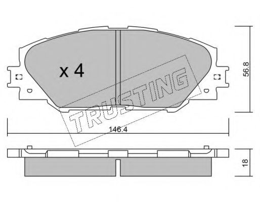 set placute frana,frana disc