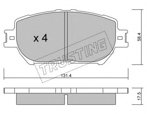 set placute frana,frana disc