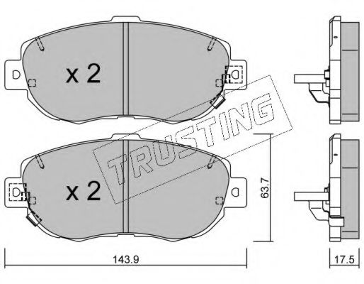 set placute frana,frana disc