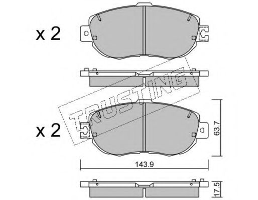 set placute frana,frana disc