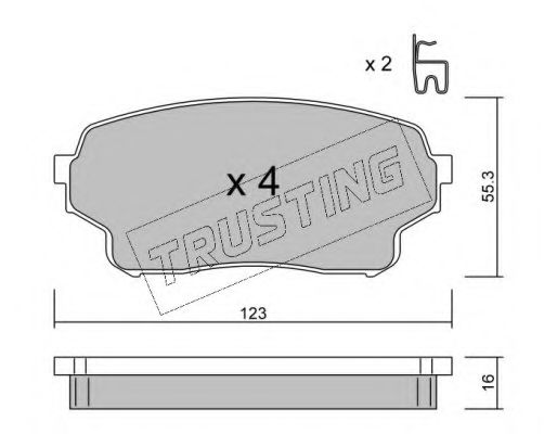 set placute frana,frana disc