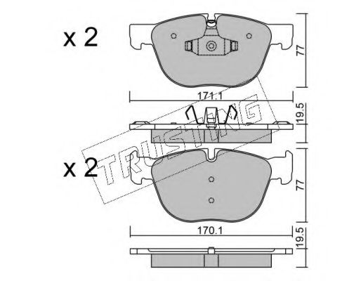 set placute frana,frana disc