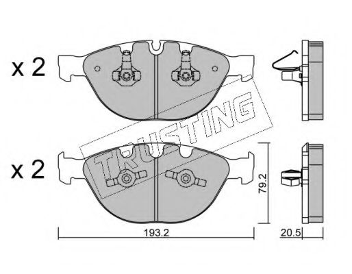 set placute frana,frana disc