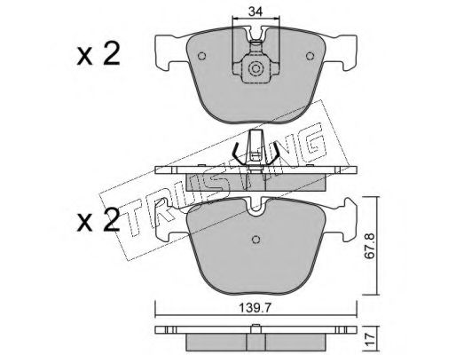 set placute frana,frana disc