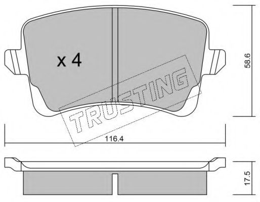 set placute frana,frana disc