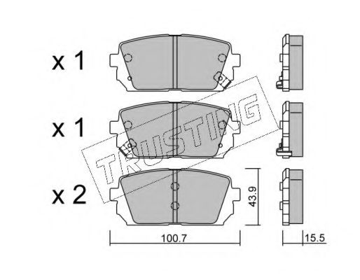 set placute frana,frana disc