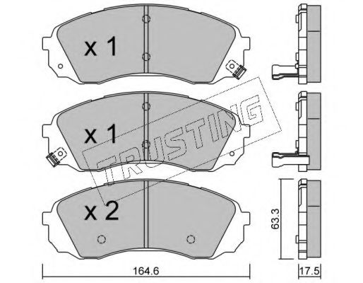 set placute frana,frana disc