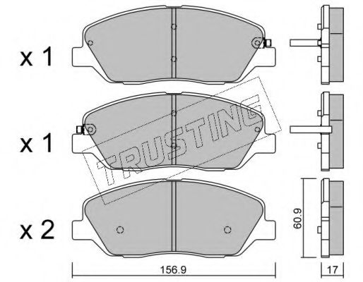 set placute frana,frana disc