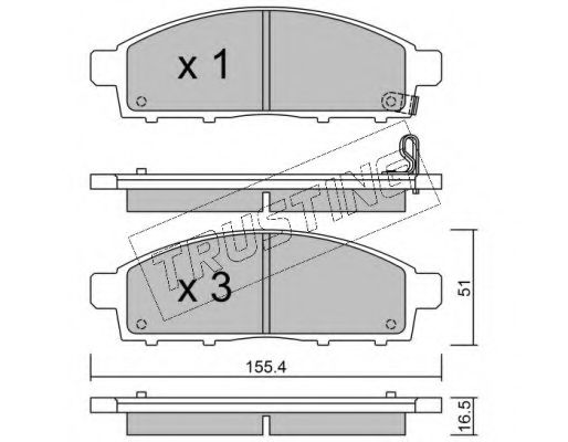 set placute frana,frana disc