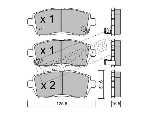 set placute frana,frana disc