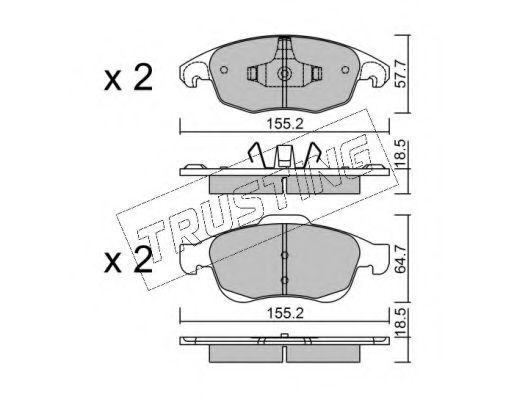 set placute frana,frana disc