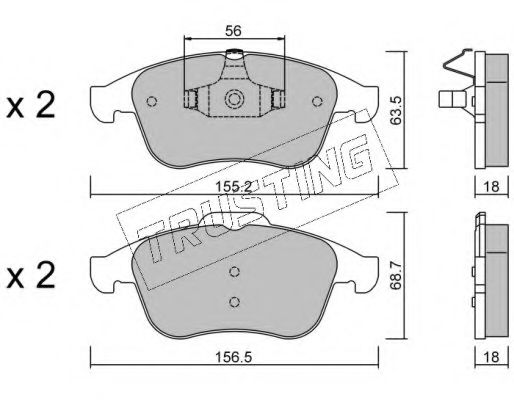 set placute frana,frana disc