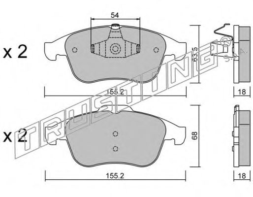 set placute frana,frana disc