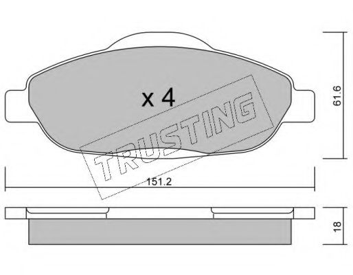 set placute frana,frana disc