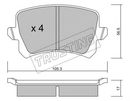 set placute frana,frana disc