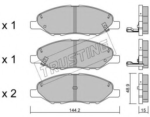 set placute frana,frana disc