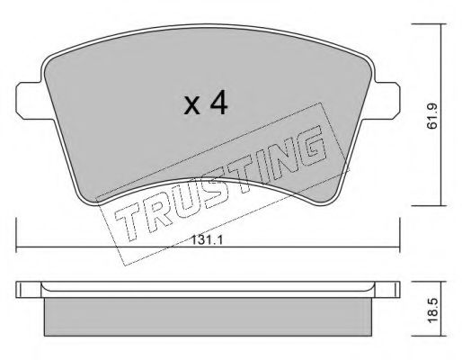 set placute frana,frana disc