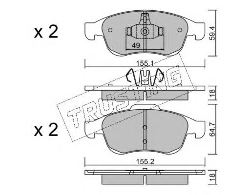 set placute frana,frana disc