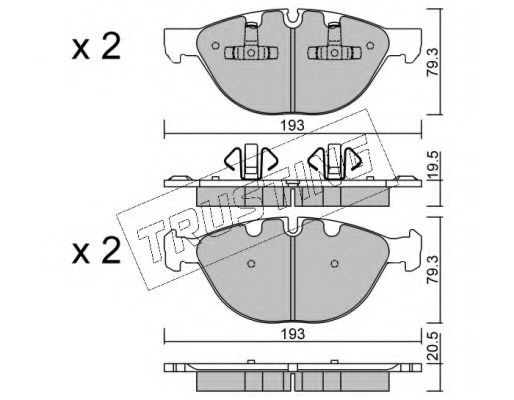 set placute frana,frana disc