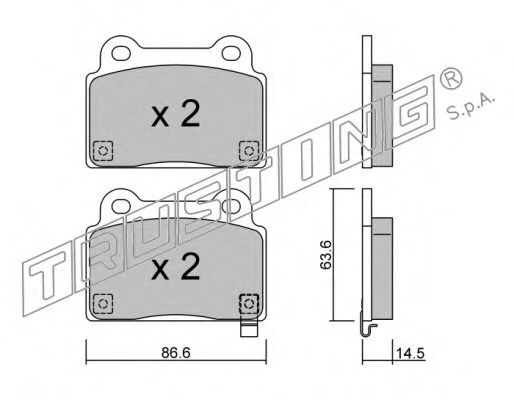 set placute frana,frana disc