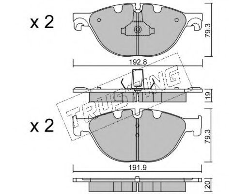 set placute frana,frana disc