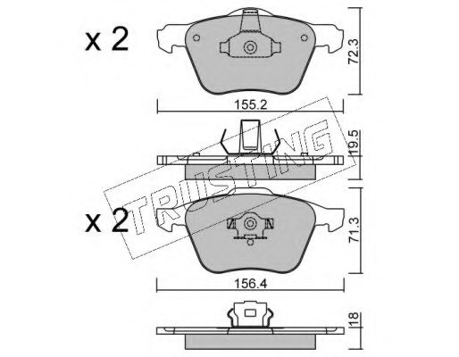 set placute frana,frana disc