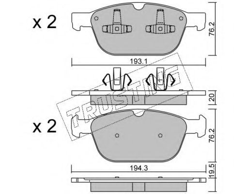 set placute frana,frana disc