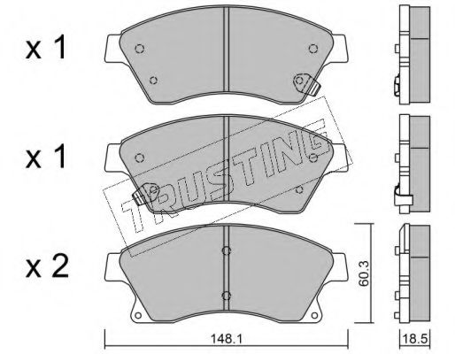 set placute frana,frana disc