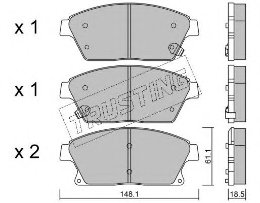 set placute frana,frana disc