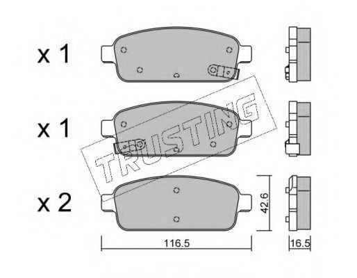 set placute frana,frana disc