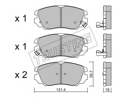 set placute frana,frana disc