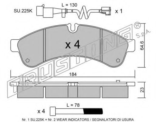 set placute frana,frana disc