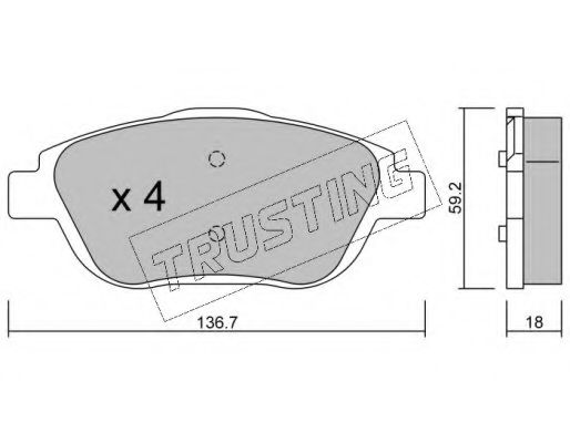 set placute frana,frana disc