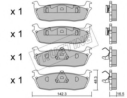 set placute frana,frana disc