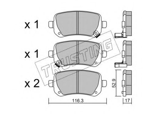 set placute frana,frana disc