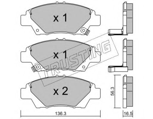 set placute frana,frana disc